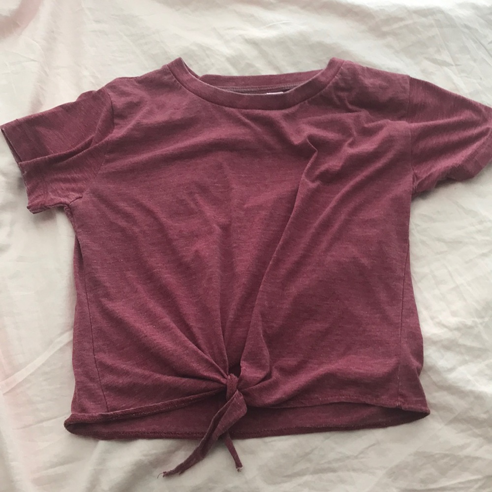Tied Up Maroon Top